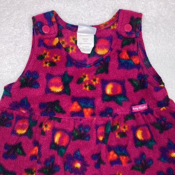 Oshkosh fleece floral peach print jumper girls 24m - Picture 2 of 8